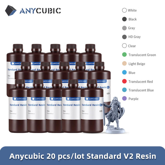 20kg ANYCUBIC 405nm resina estándar UV V2 para impresora 3D Photon