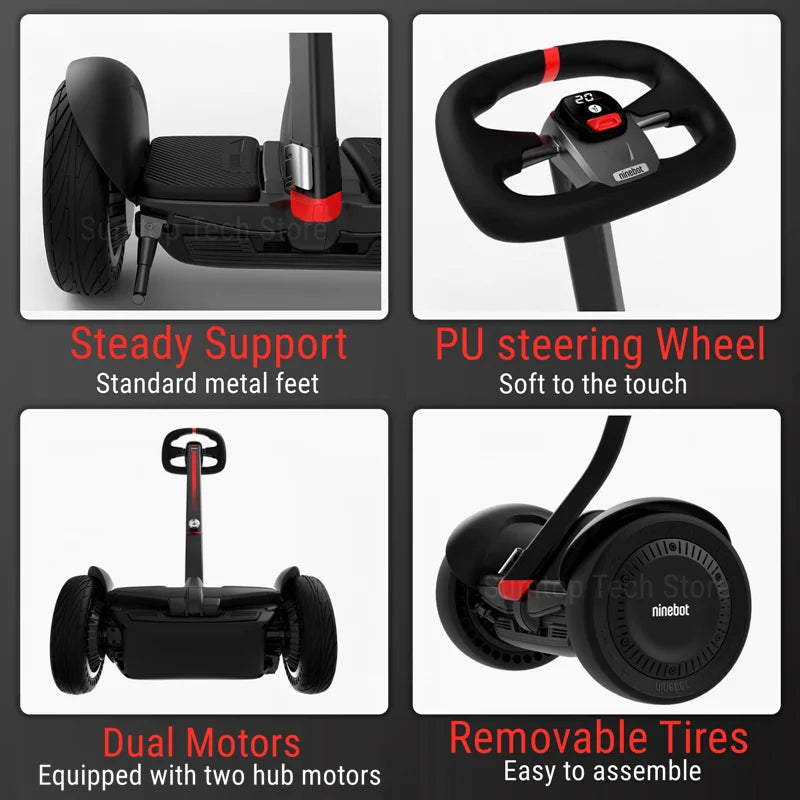 Stock de la UE Ninebot de Segway S-Max Scooter eléctrico autoequilibrado inteligente portátil Alcance de 20 km/h 38 km Compatible con el kit Gokart