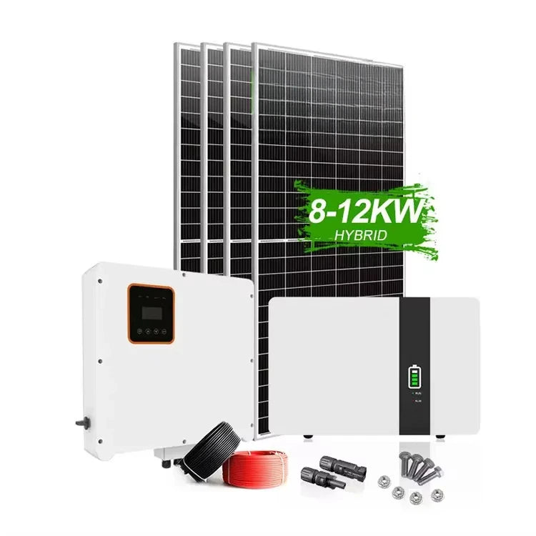 Residential Complete Hybrid Off Grid Solar Power System 5000w 5kw 10kw 20kw Solar Panel Energy System Cost for Home