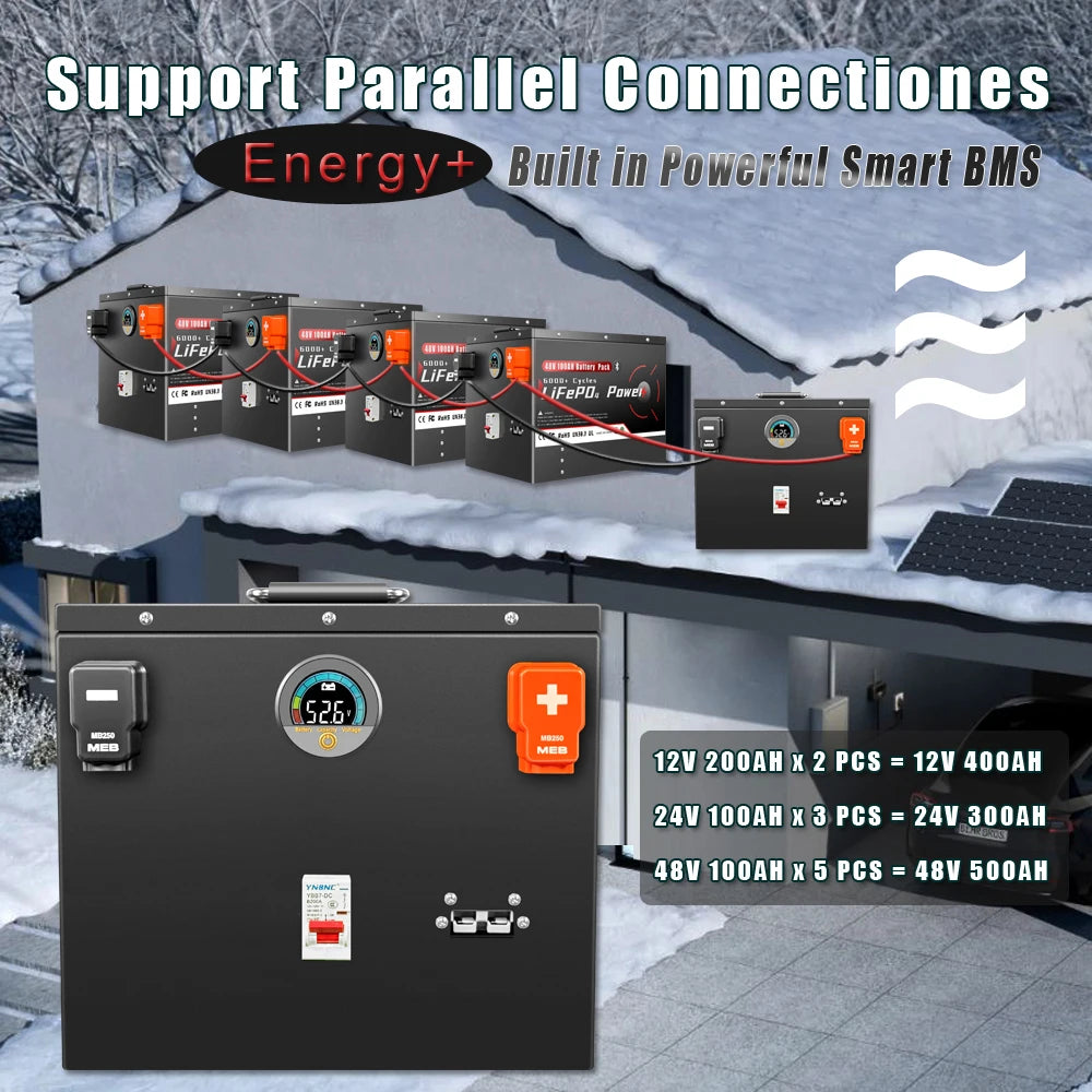 24V 100Ah 200Ah 300Ah LiFePO4 batería Bluetooth BMS grado A 6000 + ciclo profundo para almacenamiento Solar en el hogar RV barco inversores PV