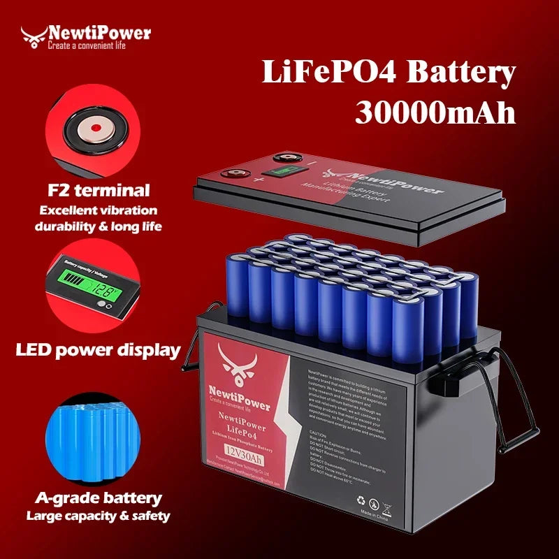 Kit completo de energía Solar fuera de la red de 2000W, controlador de 100A, inversor de 110V 220V y batería LiFePO4 de 10AH y 30AH para el hogar/RV/Camping