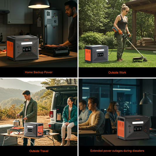 Greeny G2500 Estación de energía portátil Batería LiFePO4 de 2304 WH con 2500 W (pico de 4800 W) Generador solar de salida de CA para emergencias en el hogar