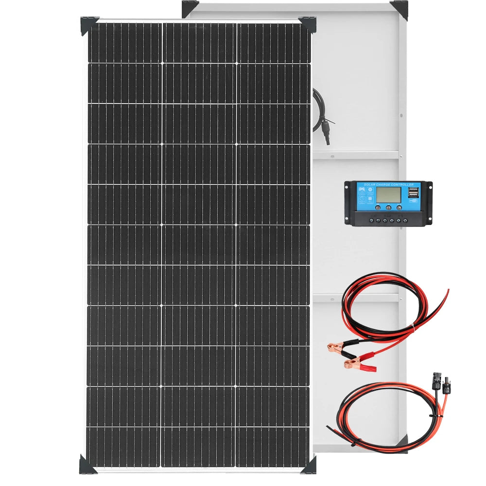 Cargador de batería de panel solar de 12 V 120 W |   240W |   360W |   480W |   600W |   720W |   1200W |   kit de panel solar Carga Camping RV Barco casa