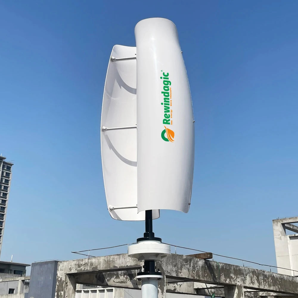 Turbina aerogeneradora de 10kW, eje Vertical, 12V, 24V, energía eólica libre, molino de viento, electrodomésticos de Camping con cargador MPPT