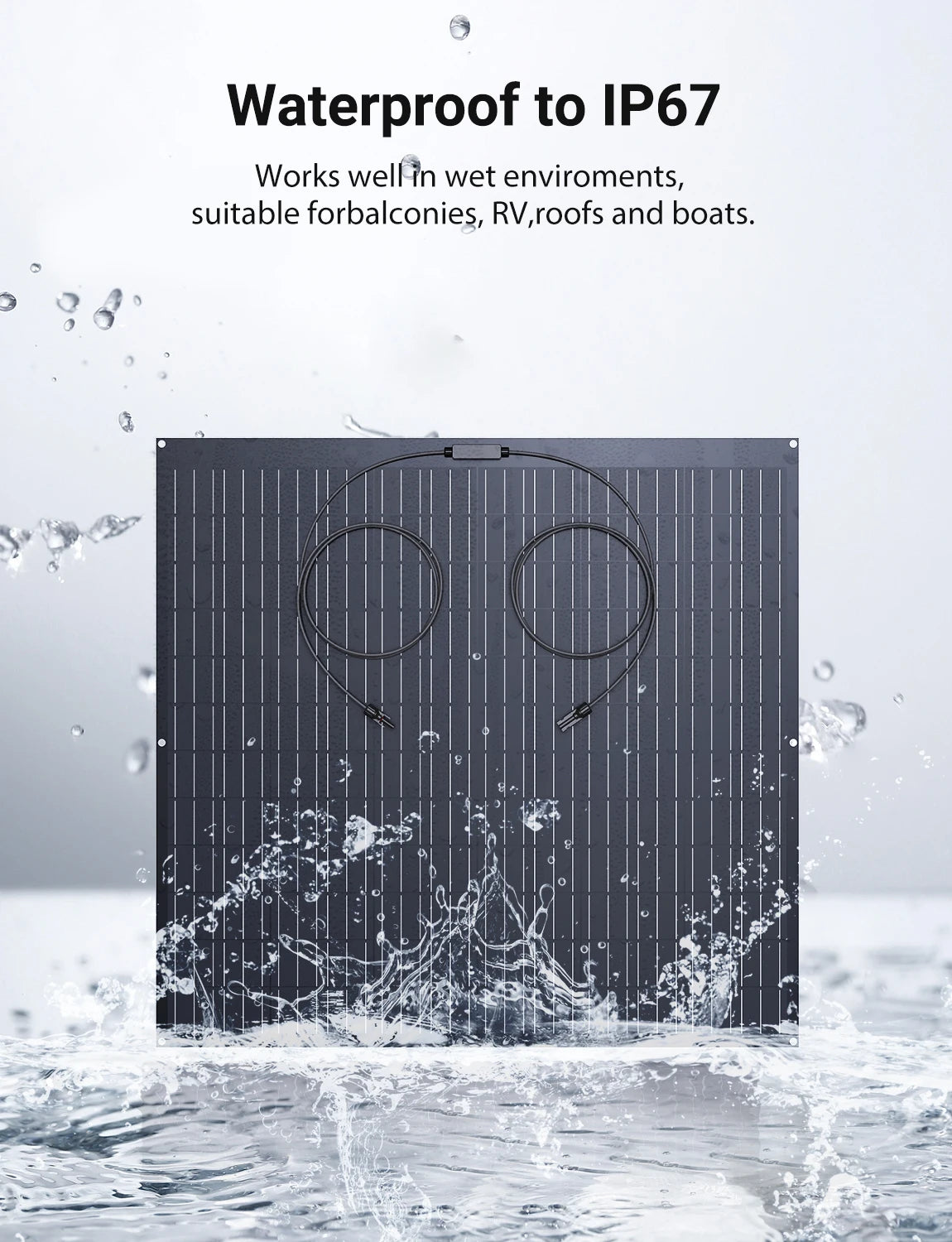 ¡NUEVO! Kit de panel solar flexible de 480 W / 960 W (2 × 240 W / 4 × 240 W), superficie ETF monocristalina, resistente al IP67, sistema de balcón para reloj