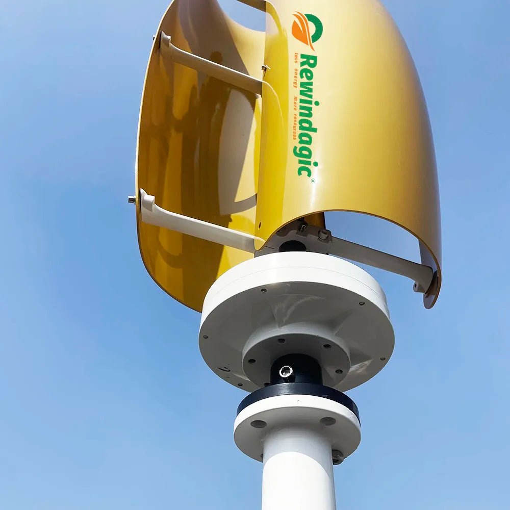Turbina aerogeneradora de 10kW, eje Vertical, 12V, 24V, energía eólica libre, molino de viento, electrodomésticos de Camping con cargador MPPT