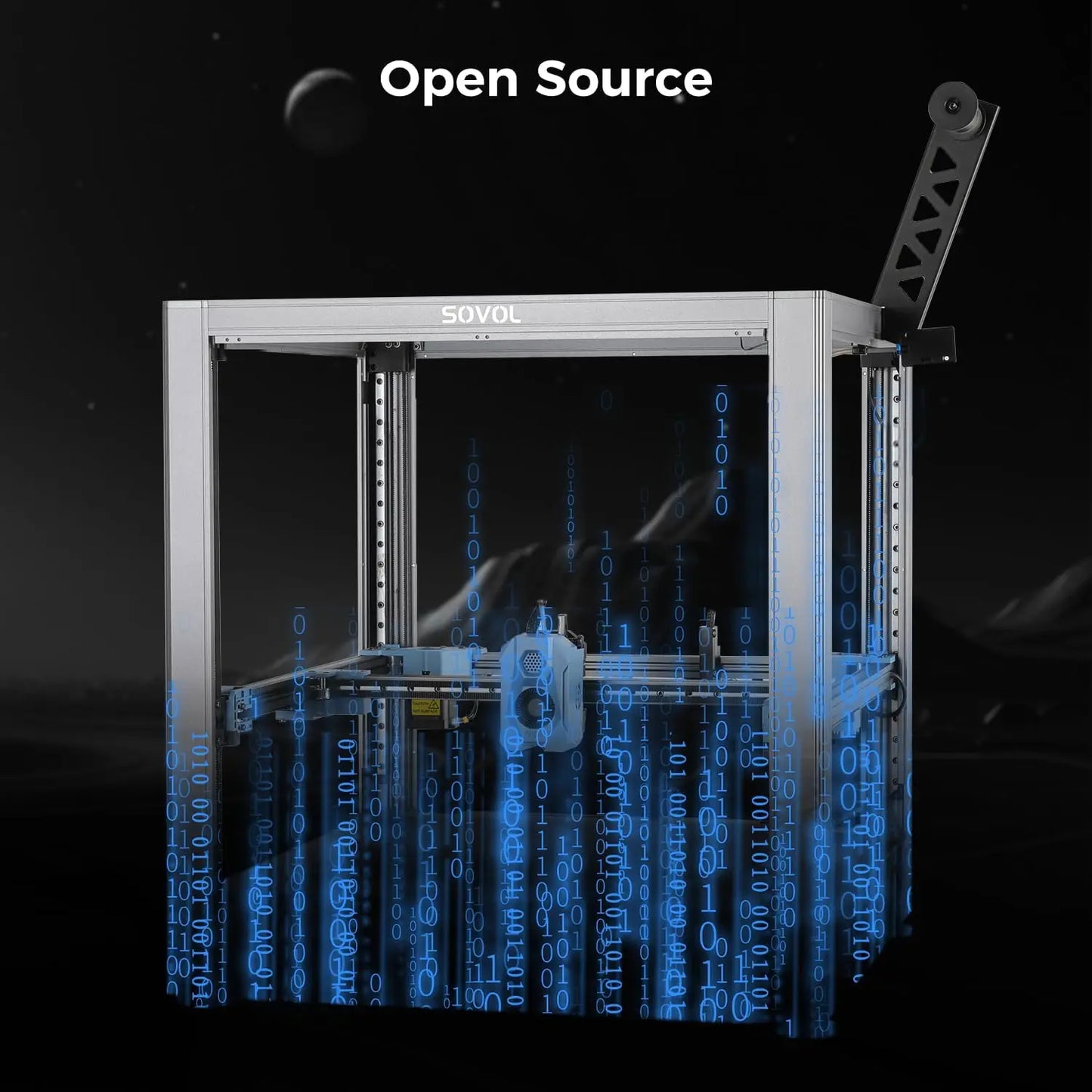 Impresora 3D Sovol SV08 Core-XY de código abierto, impresoras 3D de alta velocidad máximos de 700 mm/s con 300 ℃   Hotend y cámara sin obstrucciones