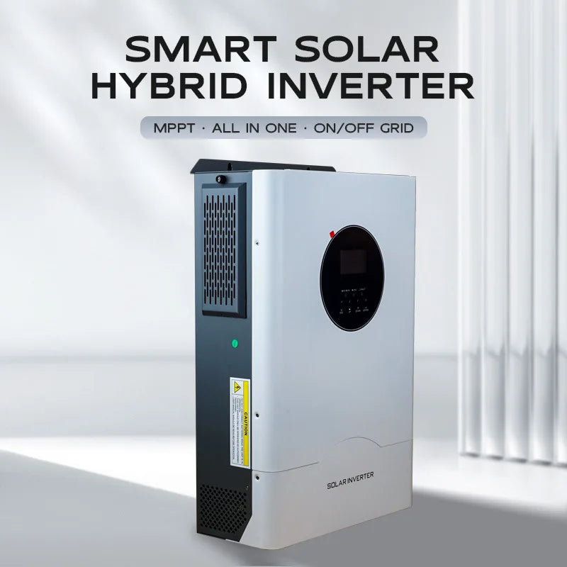 Inversor Solar híbrido inteligente LCD onda sinusoidal pura 3KW 5KW 6KW 10KW 220V controlador Solar MPPT para batería hogar sistema de conexión fuera de la red