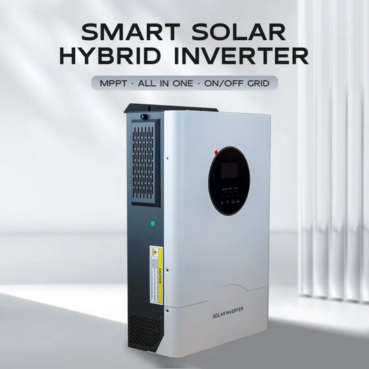 Inversor Solar híbrido inteligente LCD onda sinusoidal pura 3KW 5KW 6KW 10KW 220V controlador Solar MPPT para batería hogar sistema de conexión fuera de la red