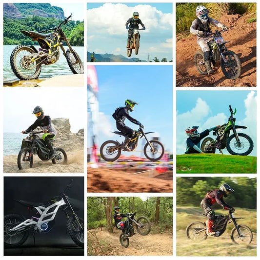Motocicleta eléctrica de montaña, Motor potente de 8500W, batería de litio de 72v y 35Ah, neumáticos todoterreno, 19 pulgadas