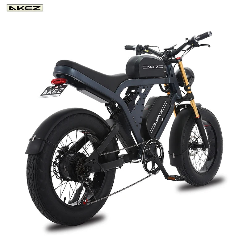 Bicicleta eléctrica Retro Fatbike para adultos 1500w 2 baterías 48V 36AH 41AH bicicleta eléctrica de montaña de 20 pulgadas para hombres batería extraíble