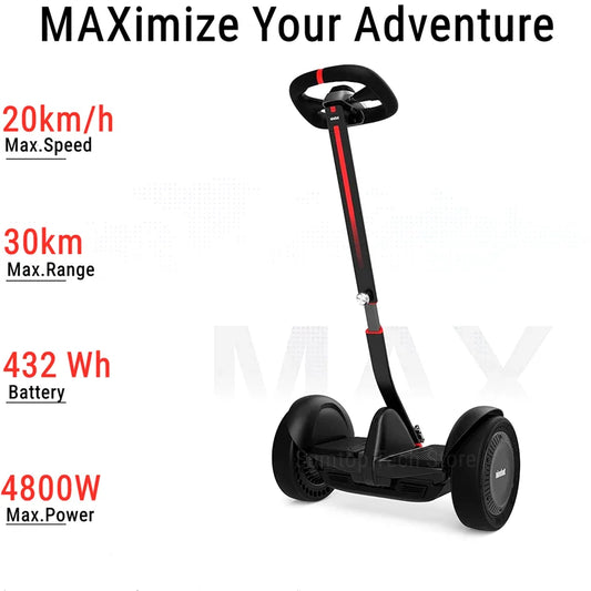 Stock de la UE Ninebot de Segway S-Max Scooter eléctrico autoequilibrado inteligente portátil Alcance de 20 km/h 38 km Compatible con el kit Gokart