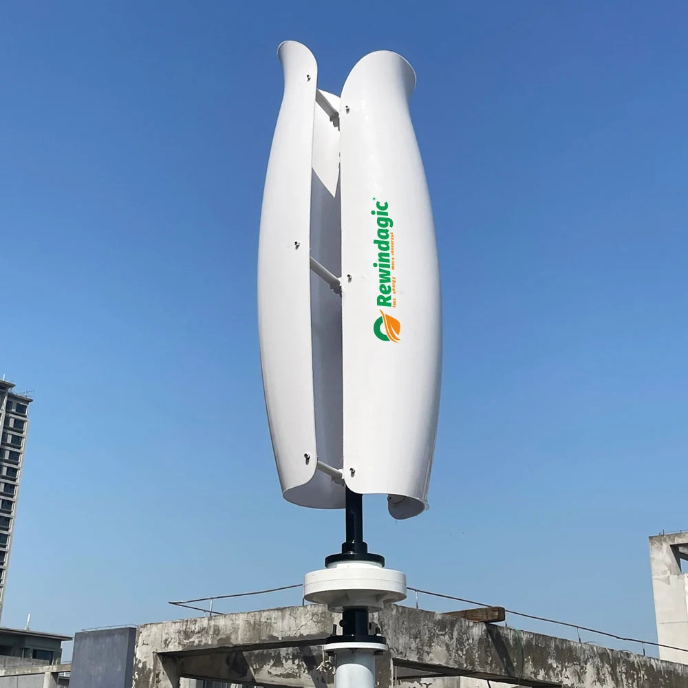 Turbina aerogeneradora de 10kW, eje Vertical, 12V, 24V, energía eólica libre, molino de viento, electrodomésticos de Camping con cargador MPPT