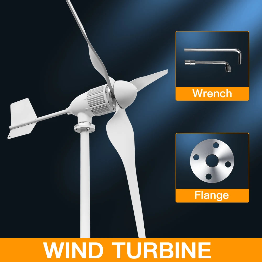 Turbina eólica de 6000W con sistema de células solares, 20kWh de día, energía de bajo ruido, consumo de electricidad de granja familiar grande, 220V