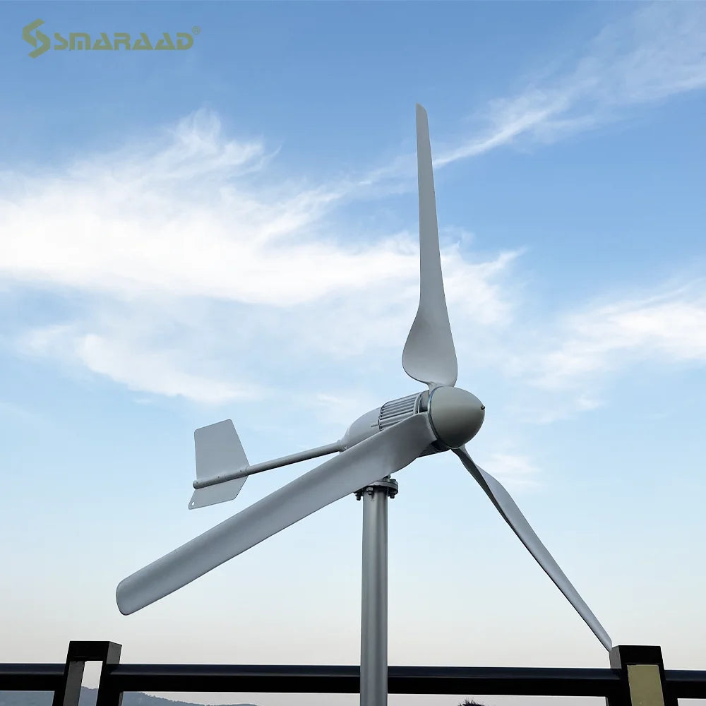 Turbina eólica de 6000W con sistema de células solares, 20kWh de día, energía de bajo ruido, consumo de electricidad de granja familiar grande, 220V