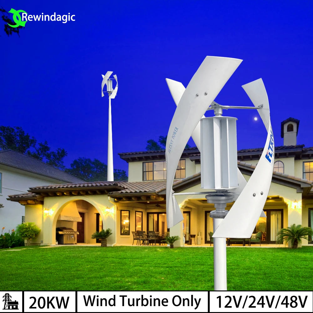 Generador 10KW turbina eólica eje Vertical Maglev planta alto voltaje 10000w 24V 48V con controlador de carga híbrido para uso doméstico