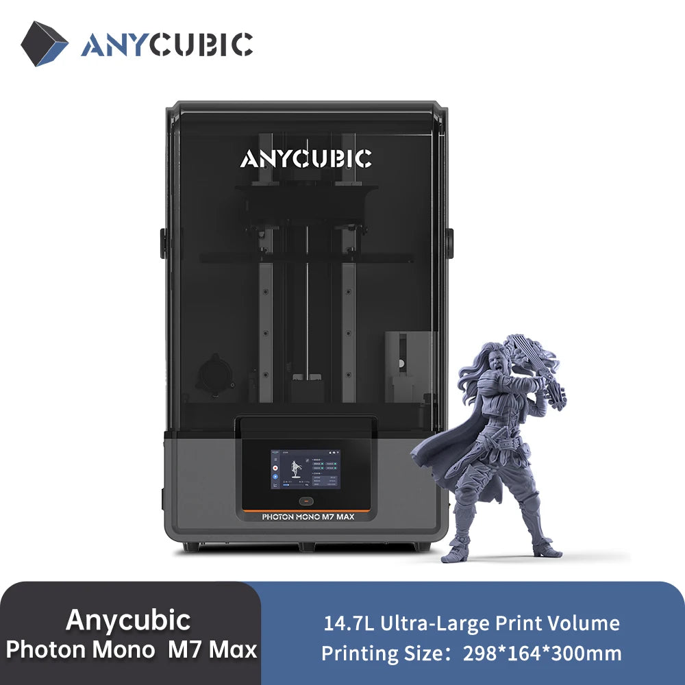 ANYCUBIC Photon Mono M7 Max AE Version Impresora 3D Mono LCD 7K, 14,7l, volumen de impresión Ultra grande, resina LCD, COB + fuente de luz