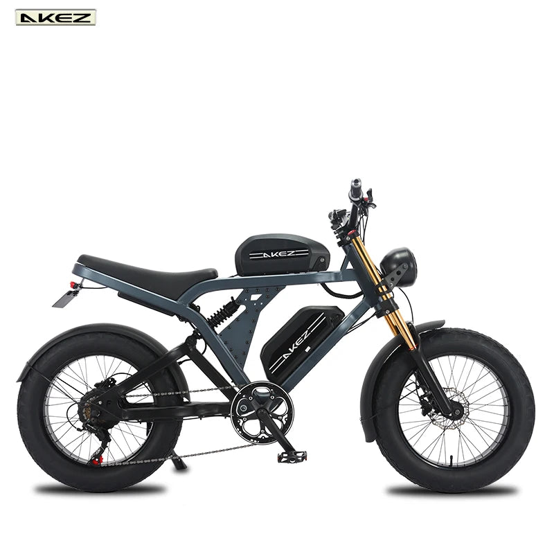 Bicicleta eléctrica Retro Fatbike para adultos 1500w 2 baterías 48V 36AH 41AH bicicleta eléctrica de montaña de 20 pulgadas para hombres batería extraíble